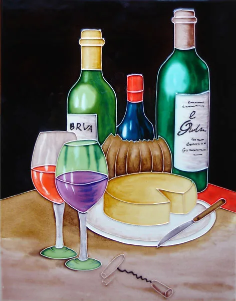 Glazed ceramic picture craft decorative ceramic bird