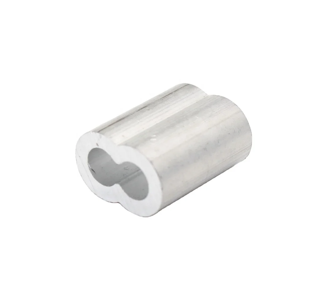 Double Cable Crimps Sleeves 8-shaped US Type Hourglass Aluminum Cable Ferrule For Wire Rope Clip Fittings