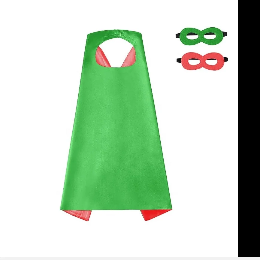 Custom printed pattern kids capes with designs Kids  Cosplay Cape Costume Cloak with eye mask