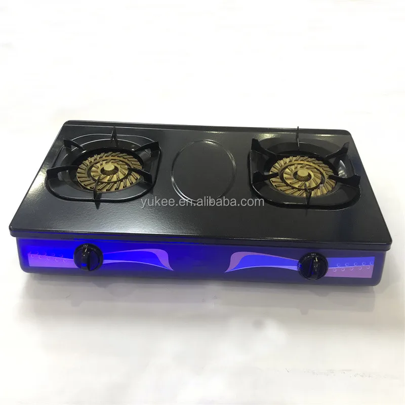 Top Brand Table Gas Stove 3 Burner  Liquefied Petroleum Gas Stove Tempered Glass Easy Clean Gas hob