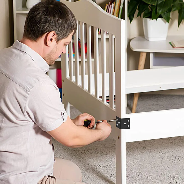 Metal Corner Braces, 2in L Brackets for Wood, 90 Degree Heavy Duty Wide Corner Black Metal Corner Bracket