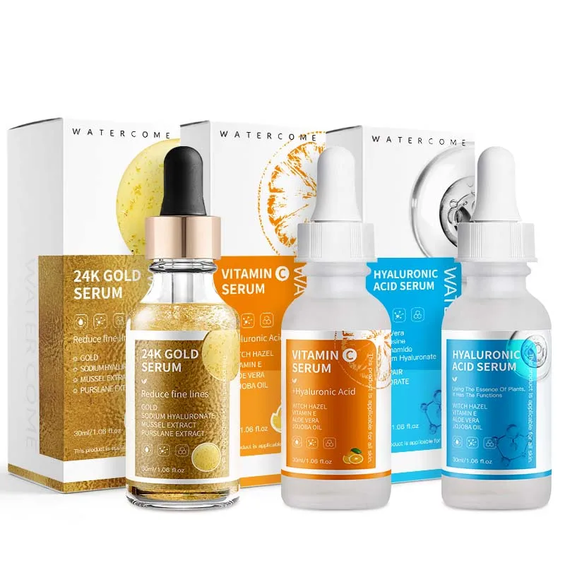 Wholesale Private Label Serum Hyaluronic Anti-aging Anti-wrinkle Moisturizing Vitamin E Collagen 24K Gold Serum