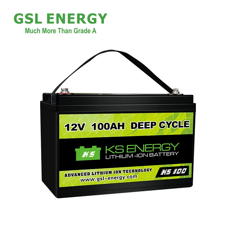 GSL ENERGY Lithium Ion Battery Lifepo4 Battery OEM 100ah 12V Long Life Lifepo4 Rechargeable Li-ion Storage Prismatic 12V 100ah
