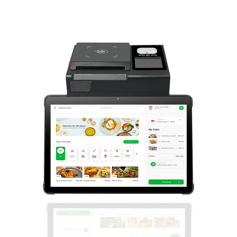 Низкая цена Pos-машина QR-Код NFC Wifi 4G Мобильная система Pos 11 дюймов планшет Android 12 терминал