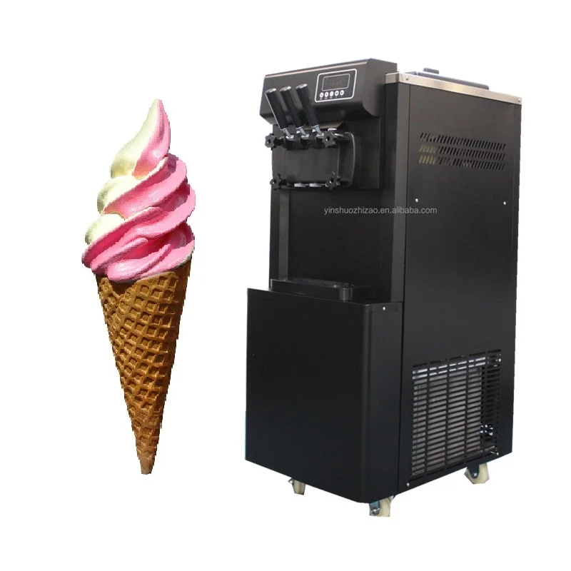 Factory sales best price ice cream machine commercial soft ice cream maker 2+1 flavors ice cream machine