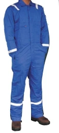 FR Reflective Stripe Clothing Oem&odm Cotton Material Navy Blue Overall Safety Coveralls Hi Vis With Men Workers Uniform