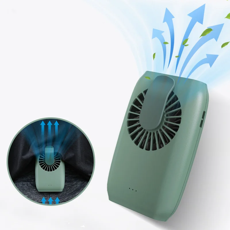 Hanging waist fan Outdoor Cooling Mini USB Fan with 2000mAh battery