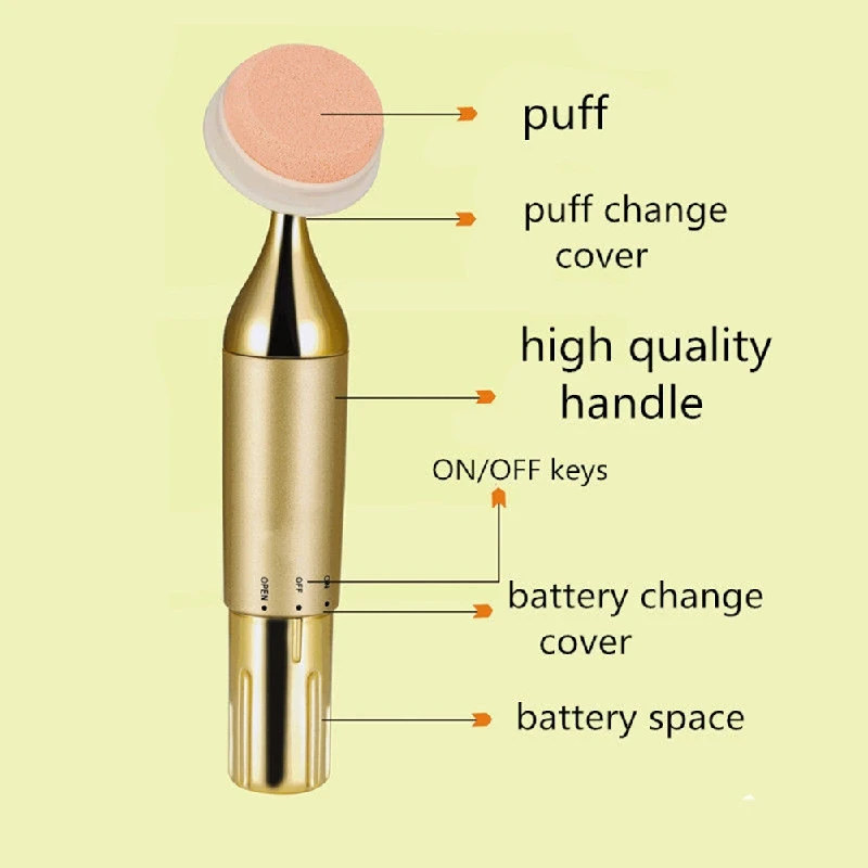 Электрический аппликатор для макияжа, Многофункциональный косметический аппликатор 3D для нанесения пудры, основы под макияж