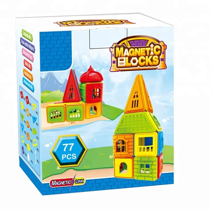 Super City Series Magnetic Plastic Pipe Blocks Building Set Toys for Preschool