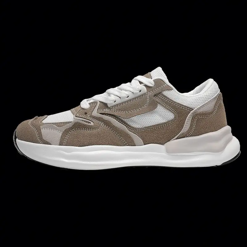 Factory price walking chunky platform sneakers lace-up cheap men sport shoes