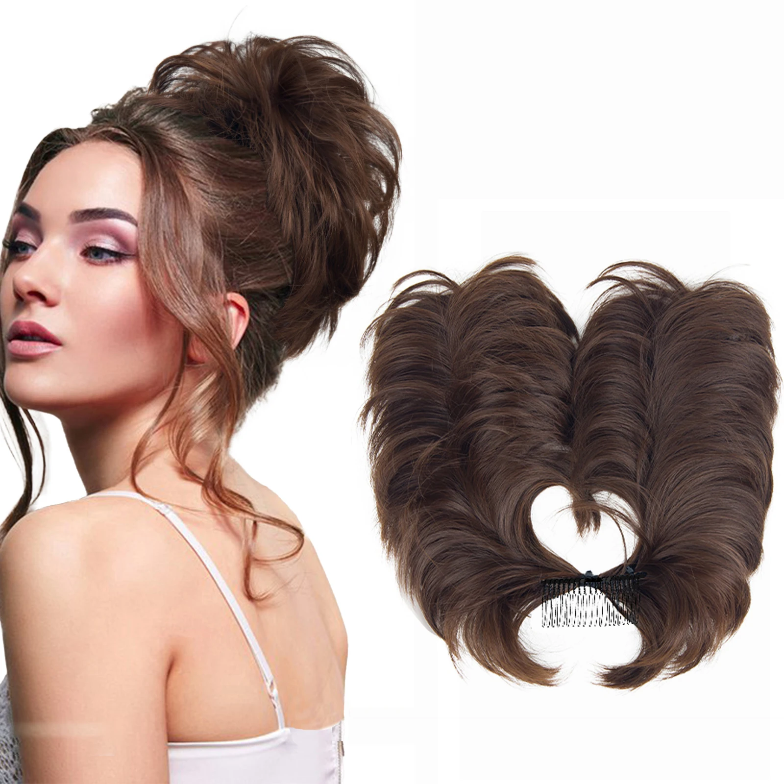 Натуральные прямые универсальные регулируемые пряди легкие заколка для волос женщин