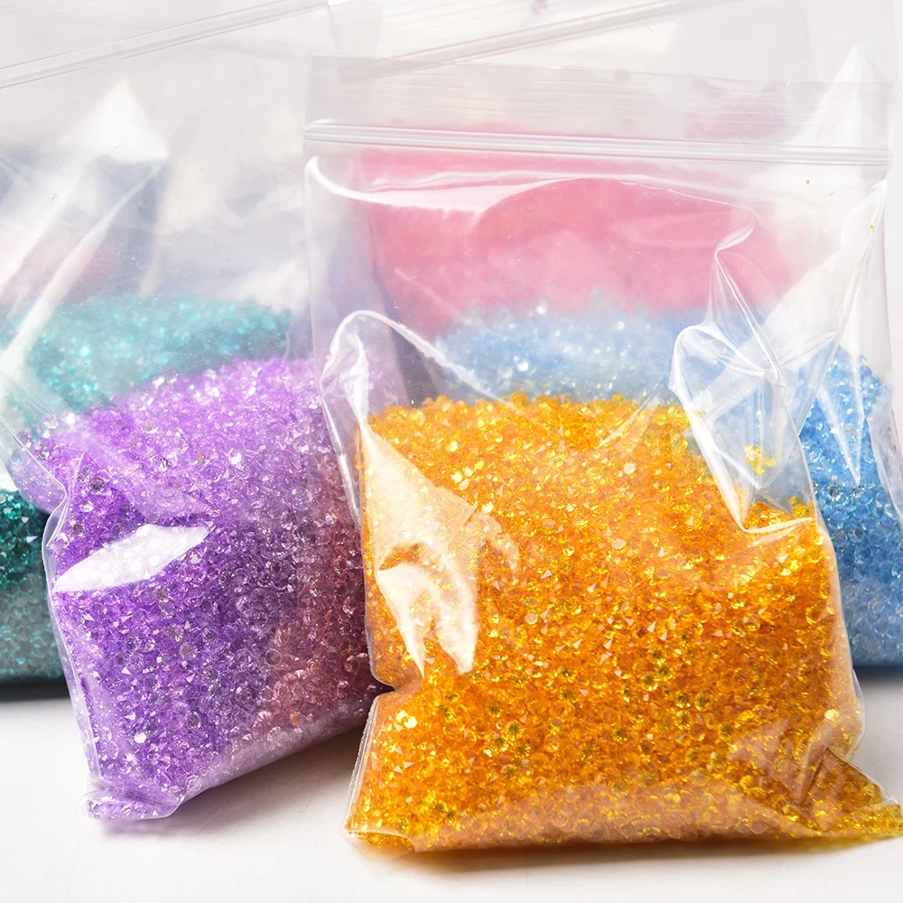 3mm Point Back Resin Rhinestone Jelly Solid Color Loose Diamonds Round Crystal Stones Diy Nail Art Clothes Shoes Bags Jewelry