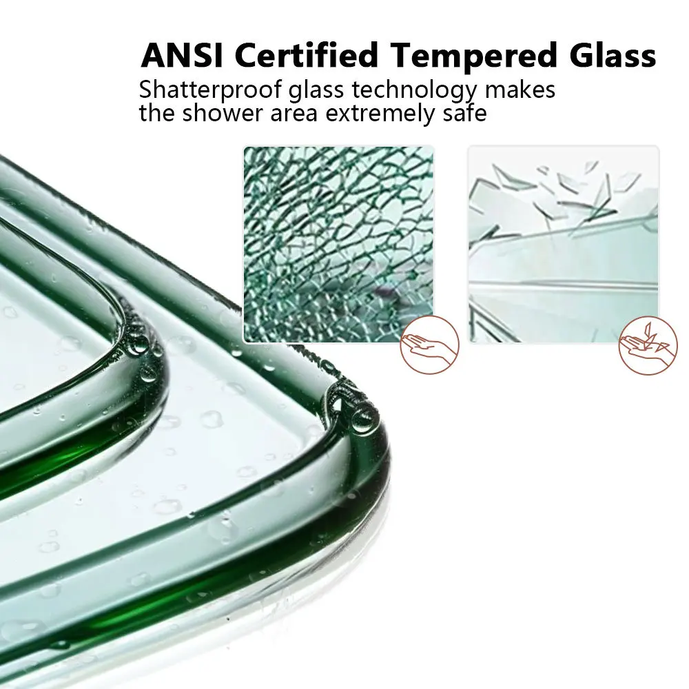 High end frameless glass shower doors free standing tempered shower glass door