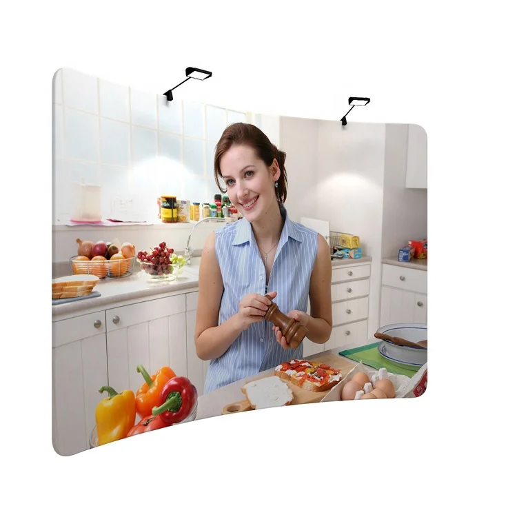 Portable photography tension fabric trade show backdrop for exhibition booth display