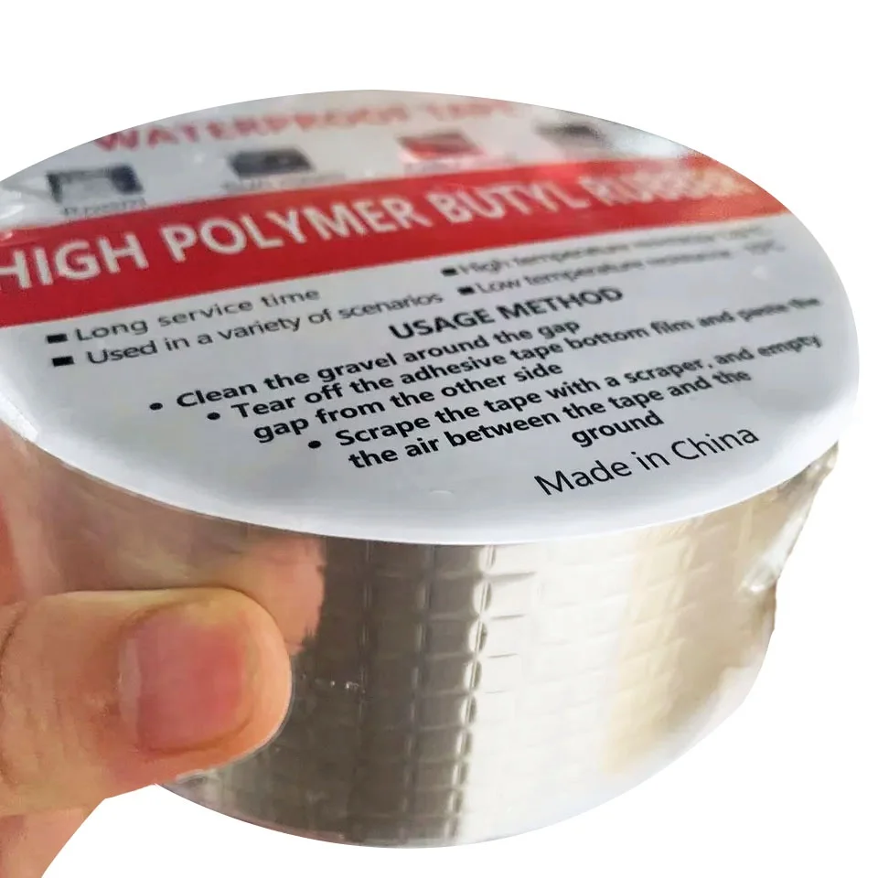 Factory Price Super Sticky Waterproof Self Adhesive Aluminium Foil Butyl Tape Roofing Rv Metal Roof Sealing Leak Repair