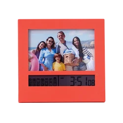 Photo Frame LCD Display Digital Table Alarm Clock Snooze Function Calendar Multi-color Anniversary Gift creative Birthday Gift