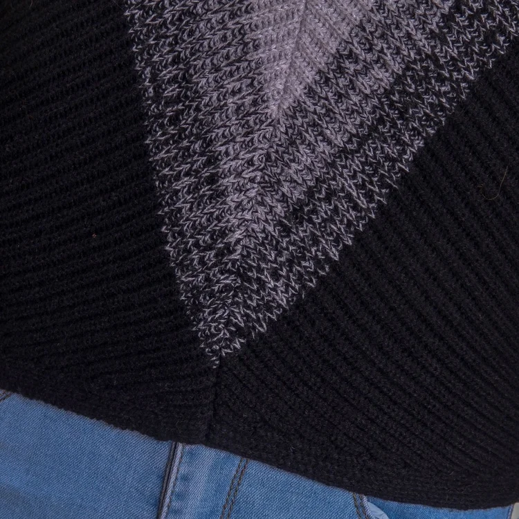 Factory price two-color gradient casual high neck cloak