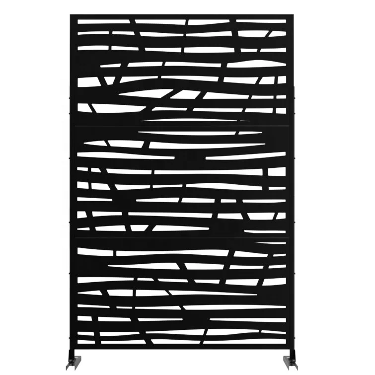Oniya DIY Laser-cut Ideal Indoor Outdoor Decor Fence Panel Modern Metal Privacy Screen Room Divider for Fountain Surrounds