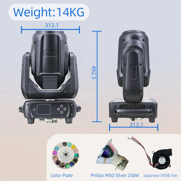 VLTG  beam290 250 moving head stage light dj disco beaming white super prism beam cabeza movil lights