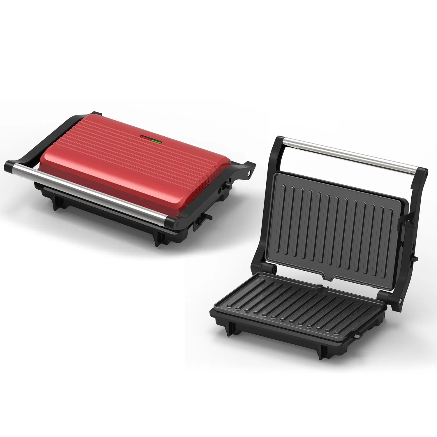 1000W Sandwich Maker, Electric Sandwich Press Machine 2 Slice Double Big Contact Panini Grill Double Contact Grill