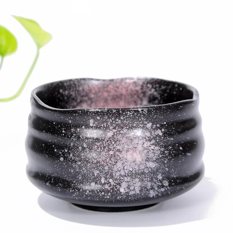 manufacturer wholesale tea cup matcha Japanese coarse pottery handmade flow glazed tea set kiln transformed pottery cup Bowl