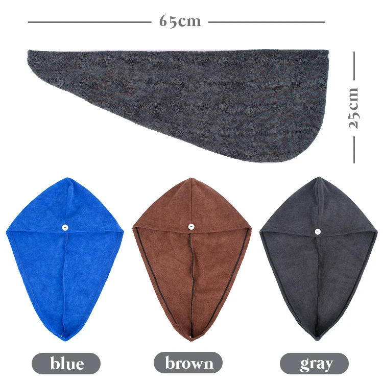Custom logo Hair Dryer Turban Hair Towel Quick Dry Microfiber Towel for Hair