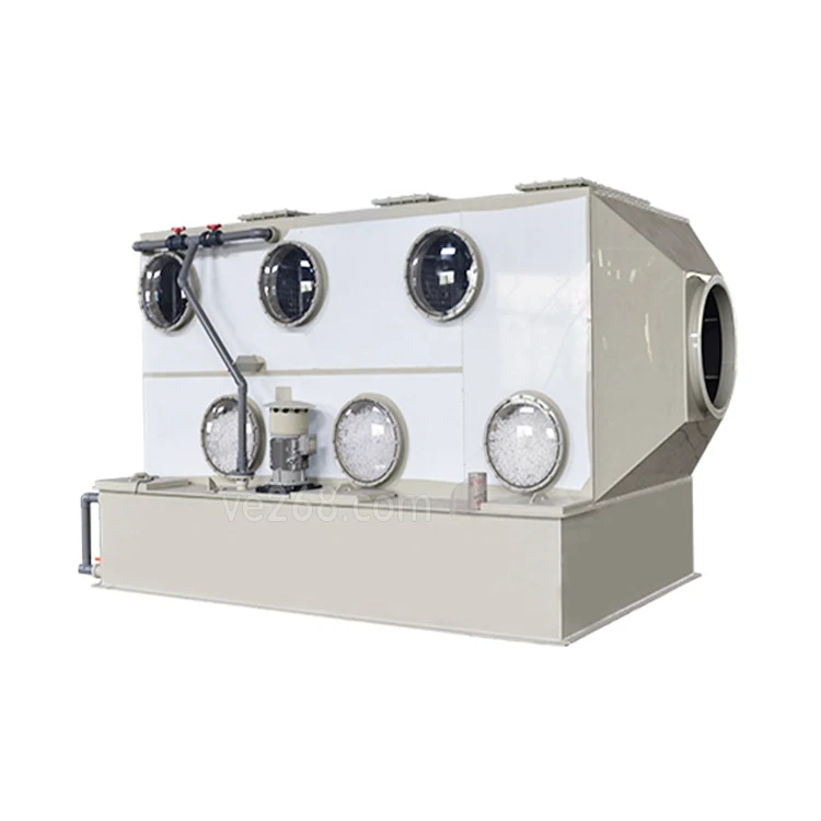 Горизонтальная башенка для очистки отходов газа, подходит для небольших горизонтальных скруббер с перекрестным потоком, встроенная горизонтальная распылительная башенка из ПП