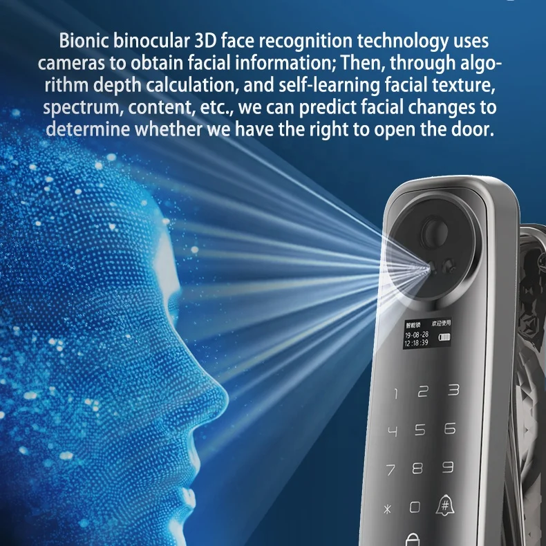 Intelligence Lock Tuya App Smart WiFi Digital Door Lock Code RFID IC Card Smartphone App Unlock Biometric Fingerprint Smart Lock