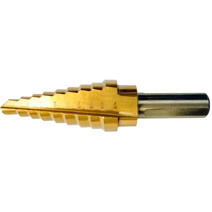 Premium Quality Tin-Coated HSS Step Drill Bits Metric and Inch Step Drill Set High-Quality Industrial Step Drills
