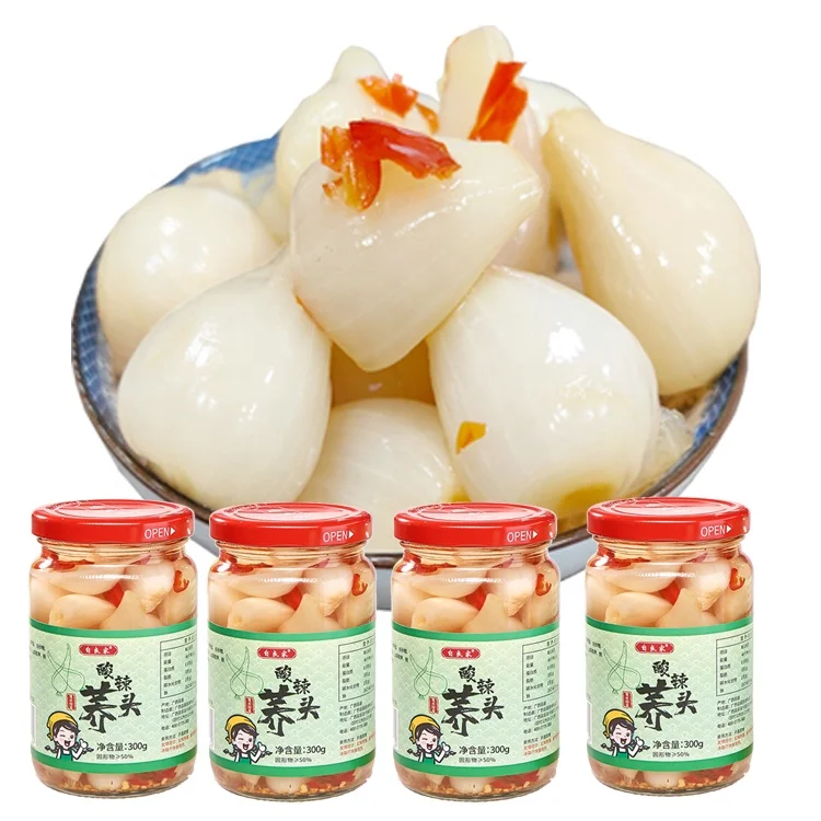 Best selling quality pickles pickled scallions sour and hot taste kitchen seasoning food