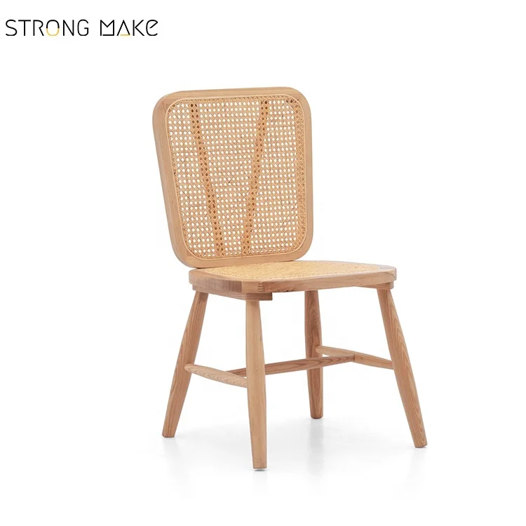 Новый дизайн 2021, плетеный стул из ясеня и ротанга, обеденный стул из ротанга на продажу