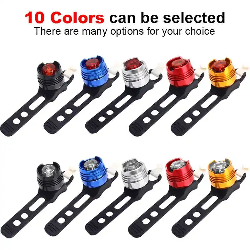 AT MTB Waterproof LED Bike Cycling Rear Tail Light 3 modes Bicycle Lamp Night Warning Flashlight Rear Bike Light