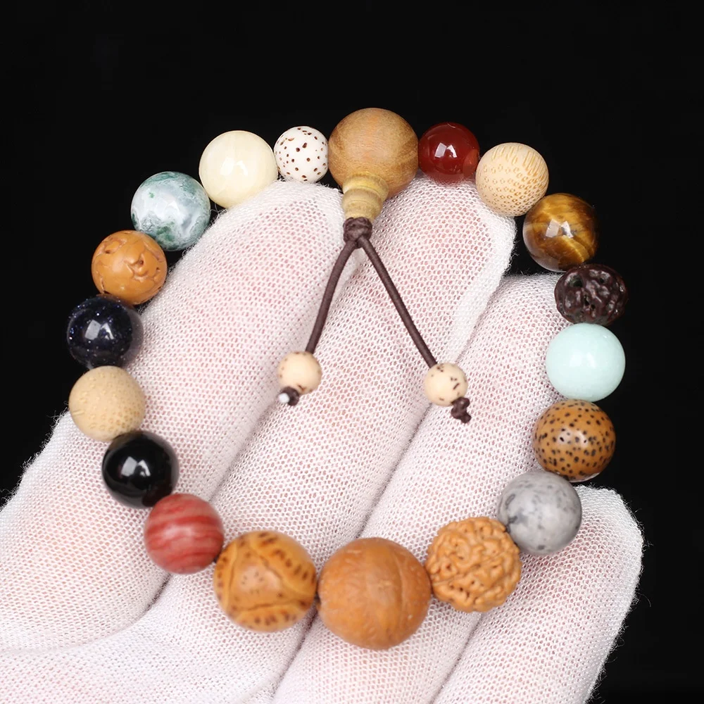 Fashion Jewelry Natural Bodhi Seed Beaded Bracelet Buddhist Prayer Buddha Beads Bracelet
