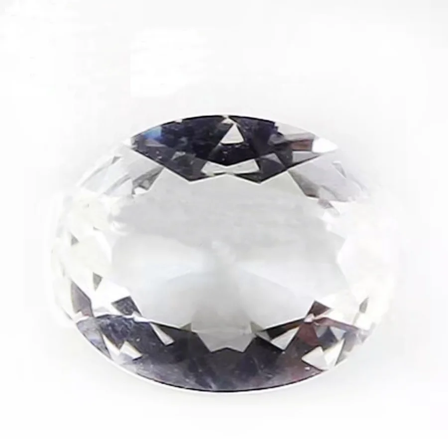 Wholesale factory price oval loose gemstone white topaz crystal glass stones for jewelry
