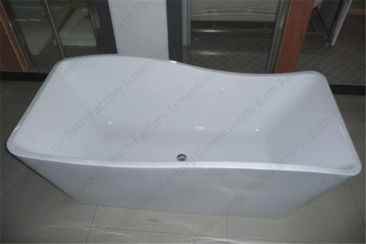Hot Sale Bathroom Irregular Shape Fiber Glass Resin Bathtub Deep Soaking Acrylic Freestanding Bath Tubs