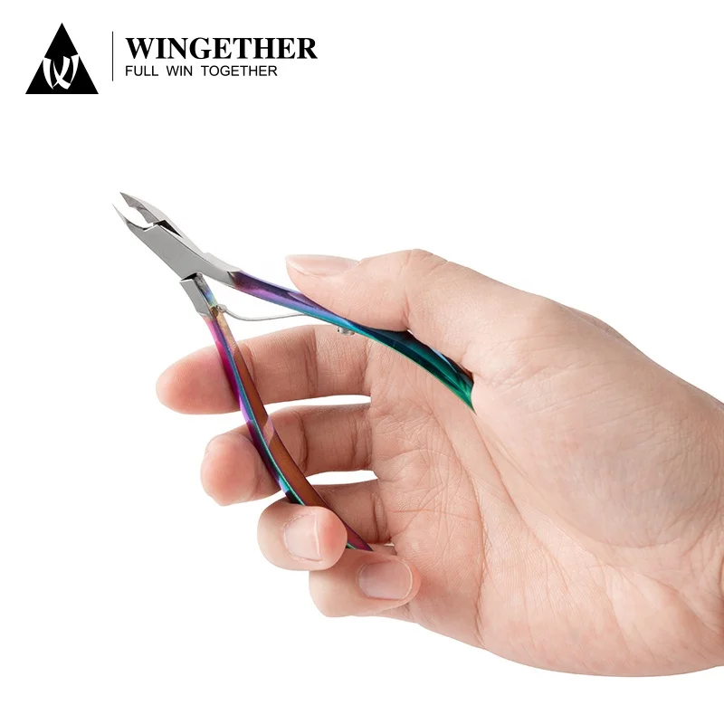 Wingether Amazon Hot Wholesale Cut Cuticle In Stainless Steel Nail Supplies Russian Cuticle Nipper Professional Cuticle Nippers
