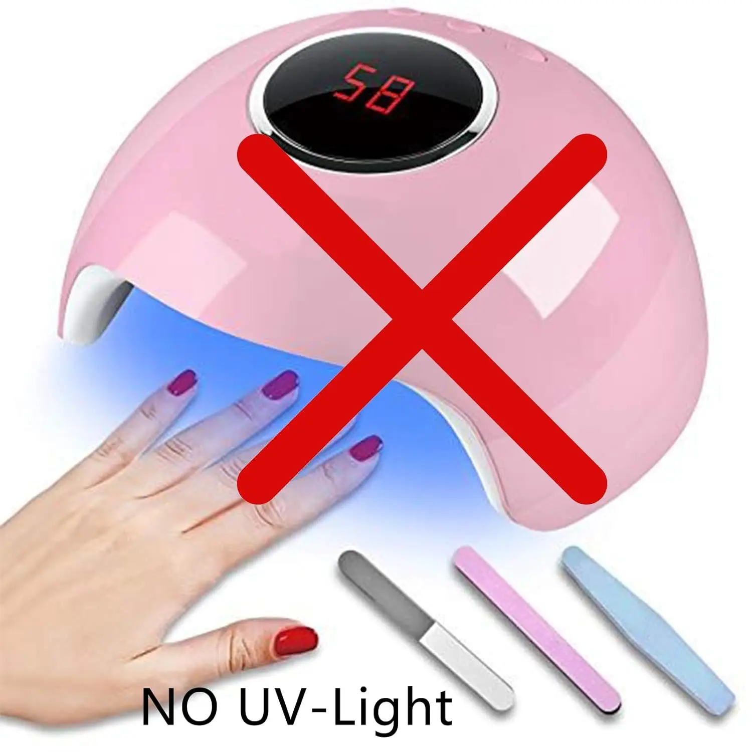 UV Gel Curing Nail Stickers with Lamp Semi-Cured Manicure Tool