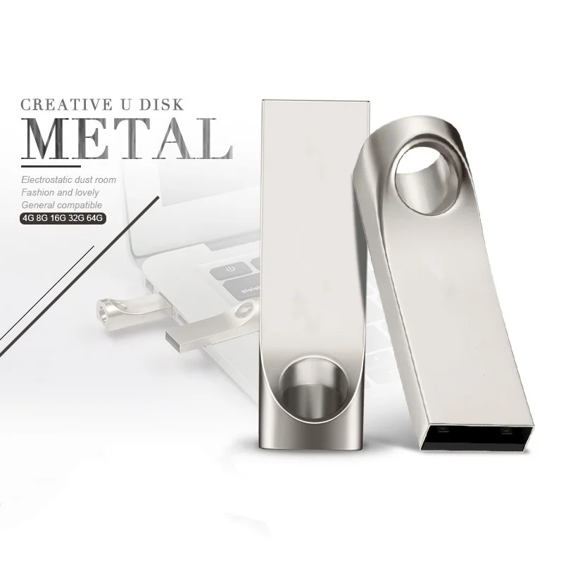 Mini Metal USB 2.0 3.0 Zinc alloy Flash Drive with Keychain Thumb Drive Water Proof USB Stick  Pendrive 64GB 128GB USB Key