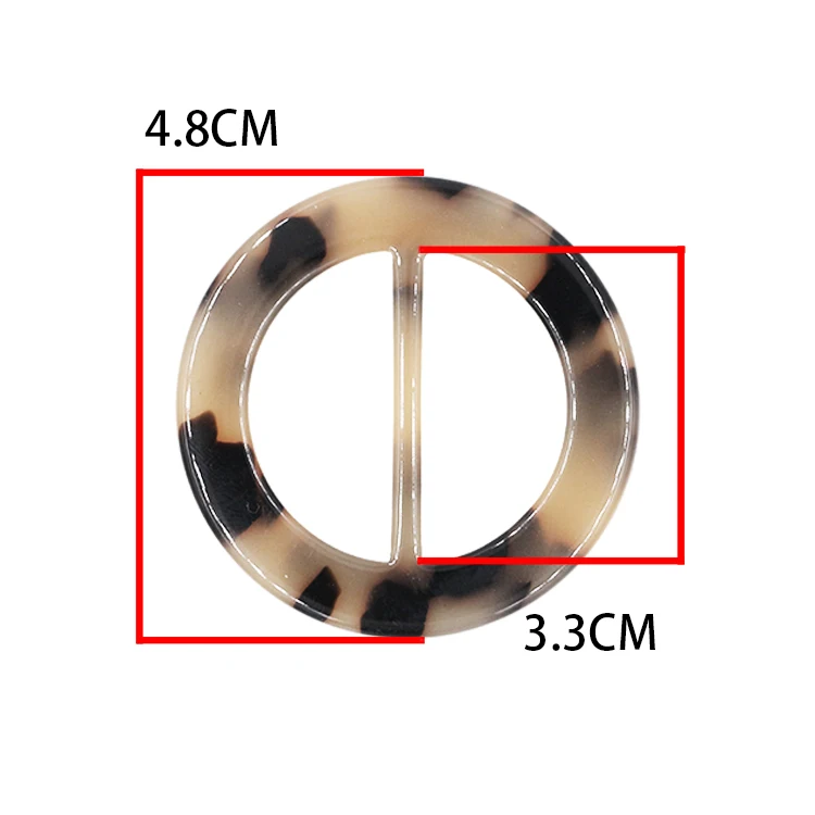 High fashion hoops custom lightweight high quality bikini swimwear connector O ring coat acetate buckles for woman belt