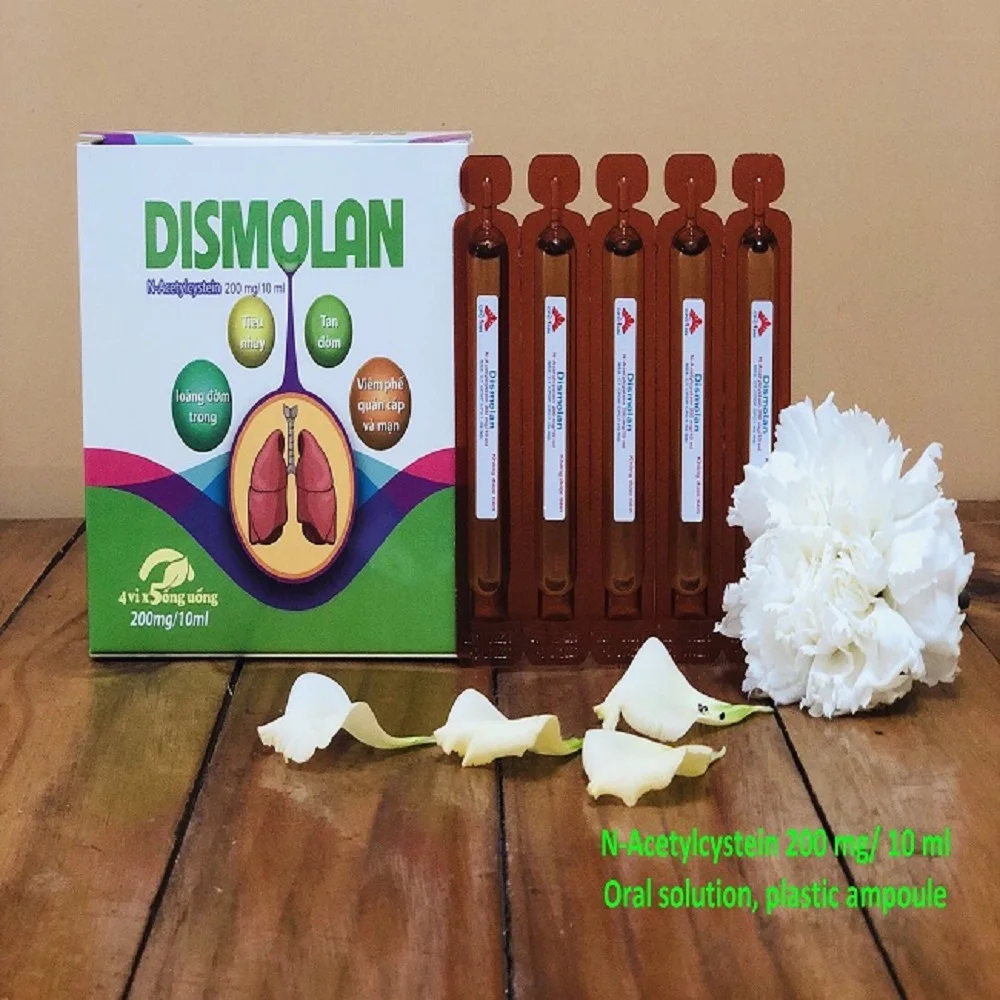 
Oral Solution High Quality Breakup Tough Mucus Cleaning Tracheostomy for Adults and Kids N-Acetyl Cysteine Dismolan 