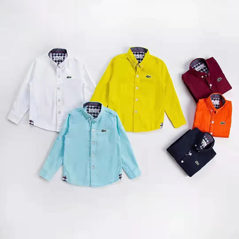 New Stylish 2-10years kid boy clothing Comfortable fabric Tshirts Kids long sleeve 90% cotton Boy Shirts summer