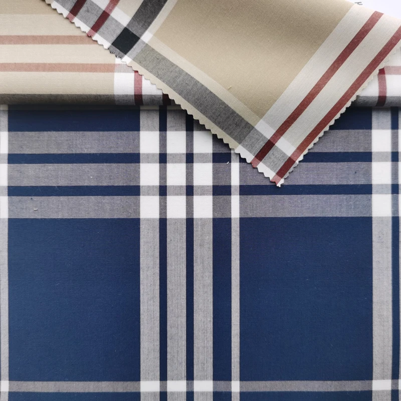 high quality124gsm 50%ranyon from bamboo classic plaid regular peaching yarn dyed fabric for shirt blouse wind coat costume