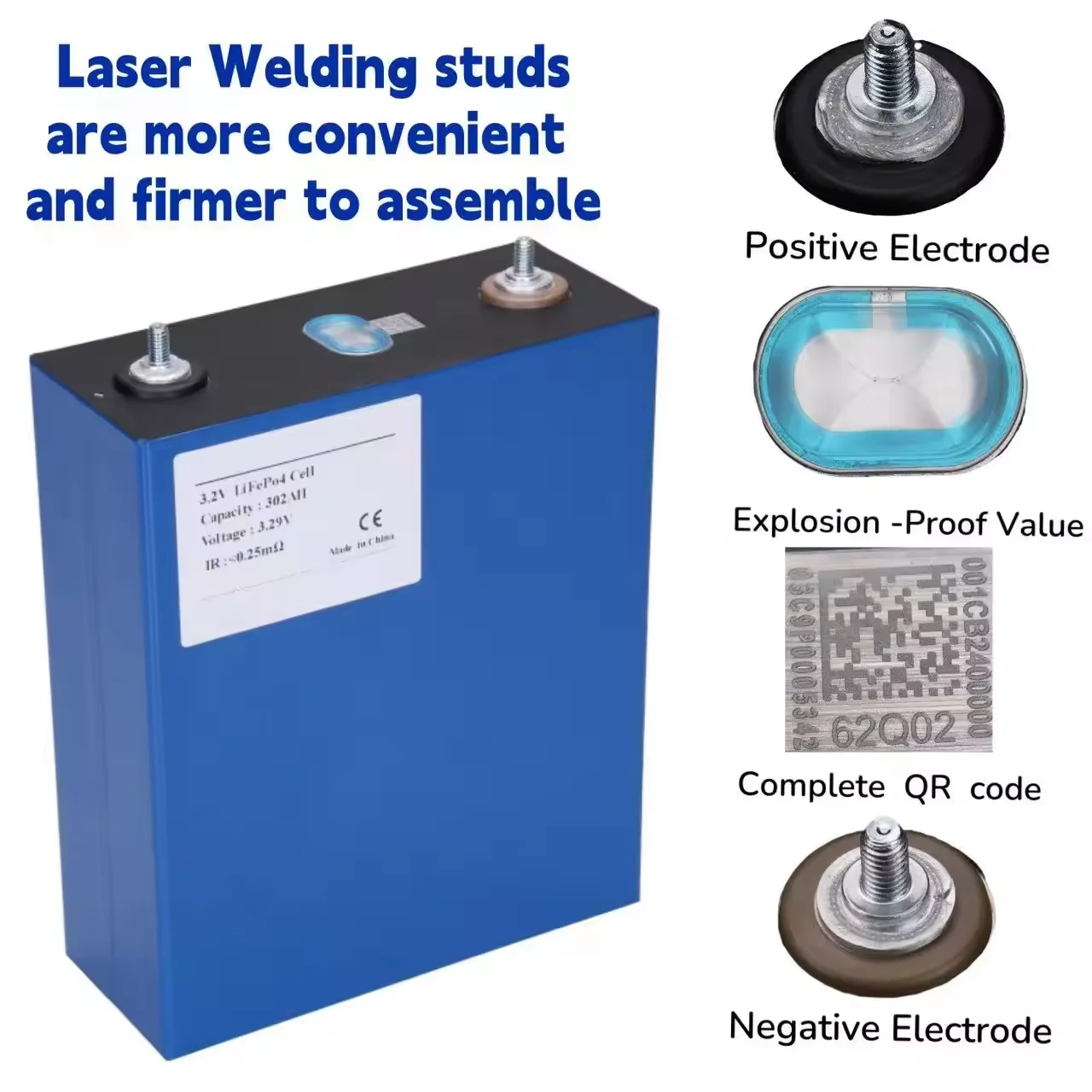 Grade A 3.2V Lifepo4 314 ah Prismatic Lfp Lithium Battery Solar Lf304 304 ah 300Ah 302Ah 310Ah 304Ah 320Ah Lifepo4 Cells