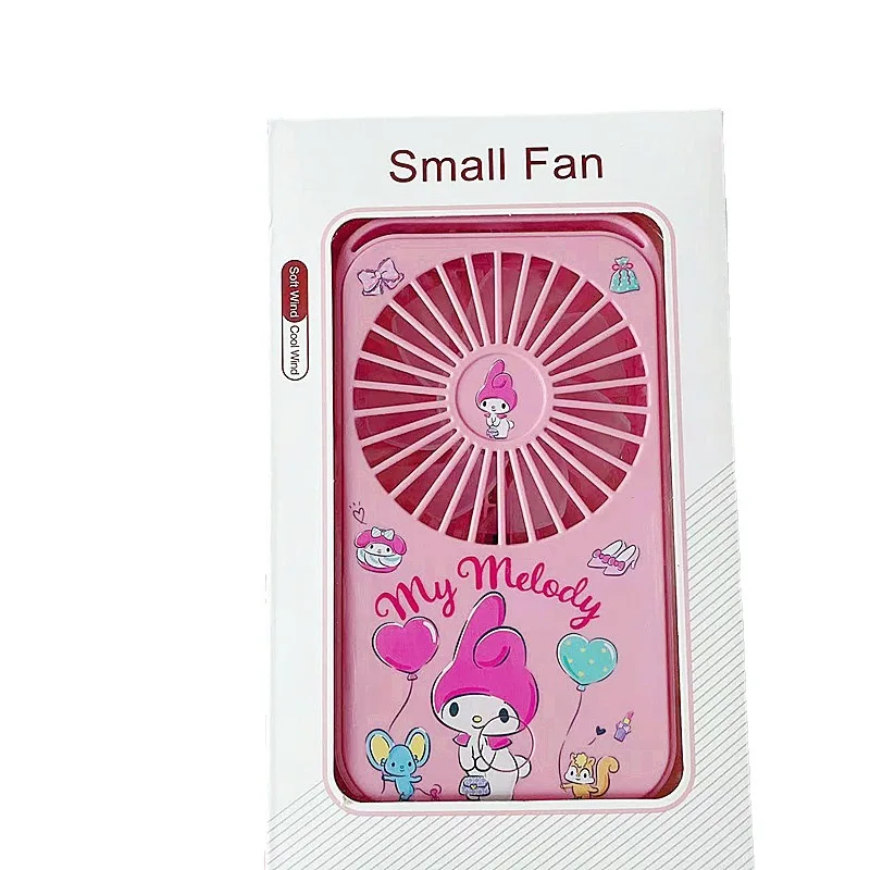 2024 Wholesale Cinnamoroll Kuromi My Melody Cinnamoroll Portable Mini Handheld Small Fan Summer kawaii Usb Charging Handheld Fan