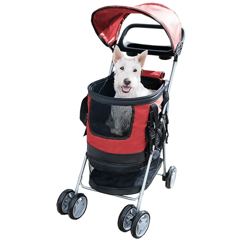 Large Pet Stroller dog 4 wheels Foldable DogTravel Stroller Multi-purpose Dog trolley