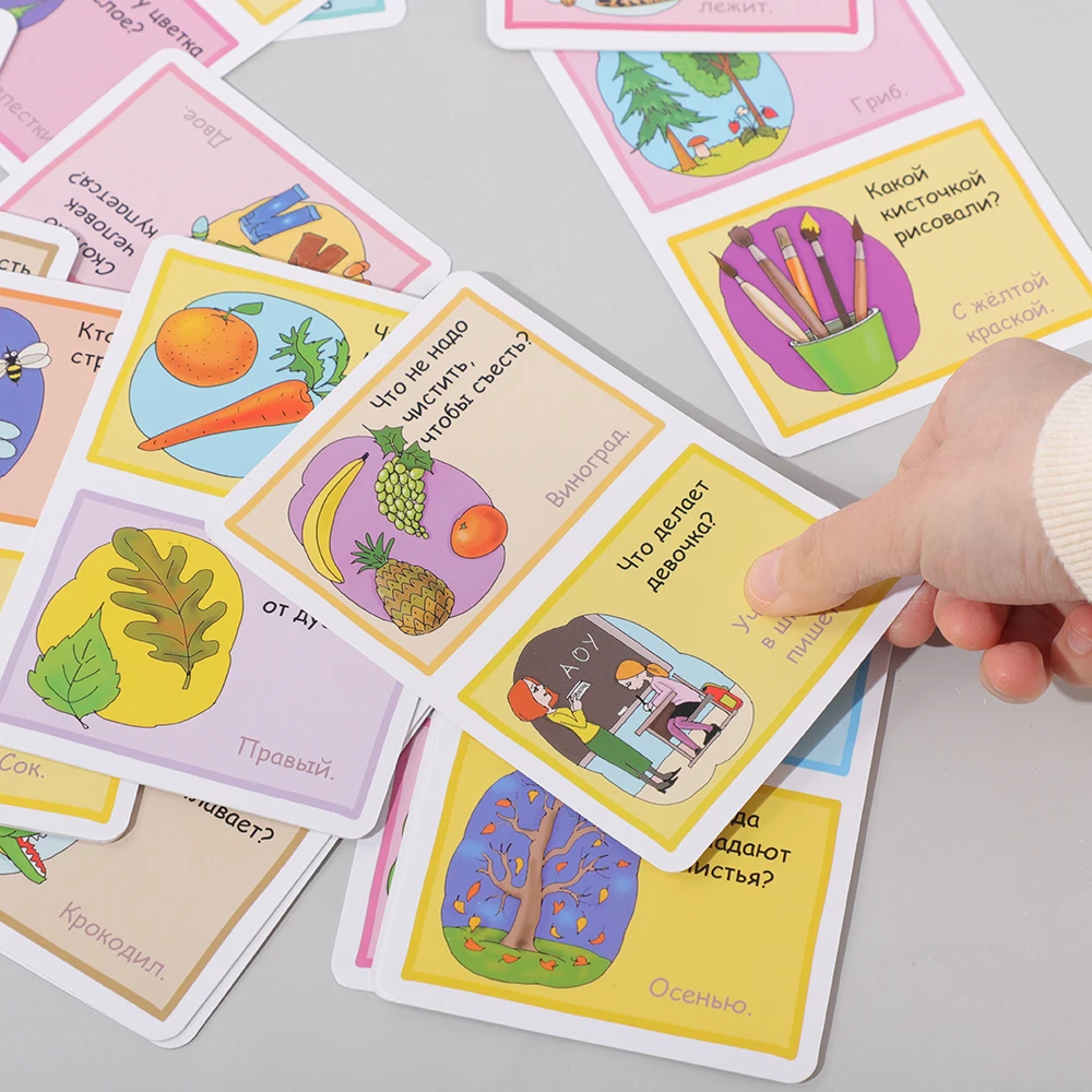 Quality Protection Wholesale Study Card Custom Painting Educational Flash Cards