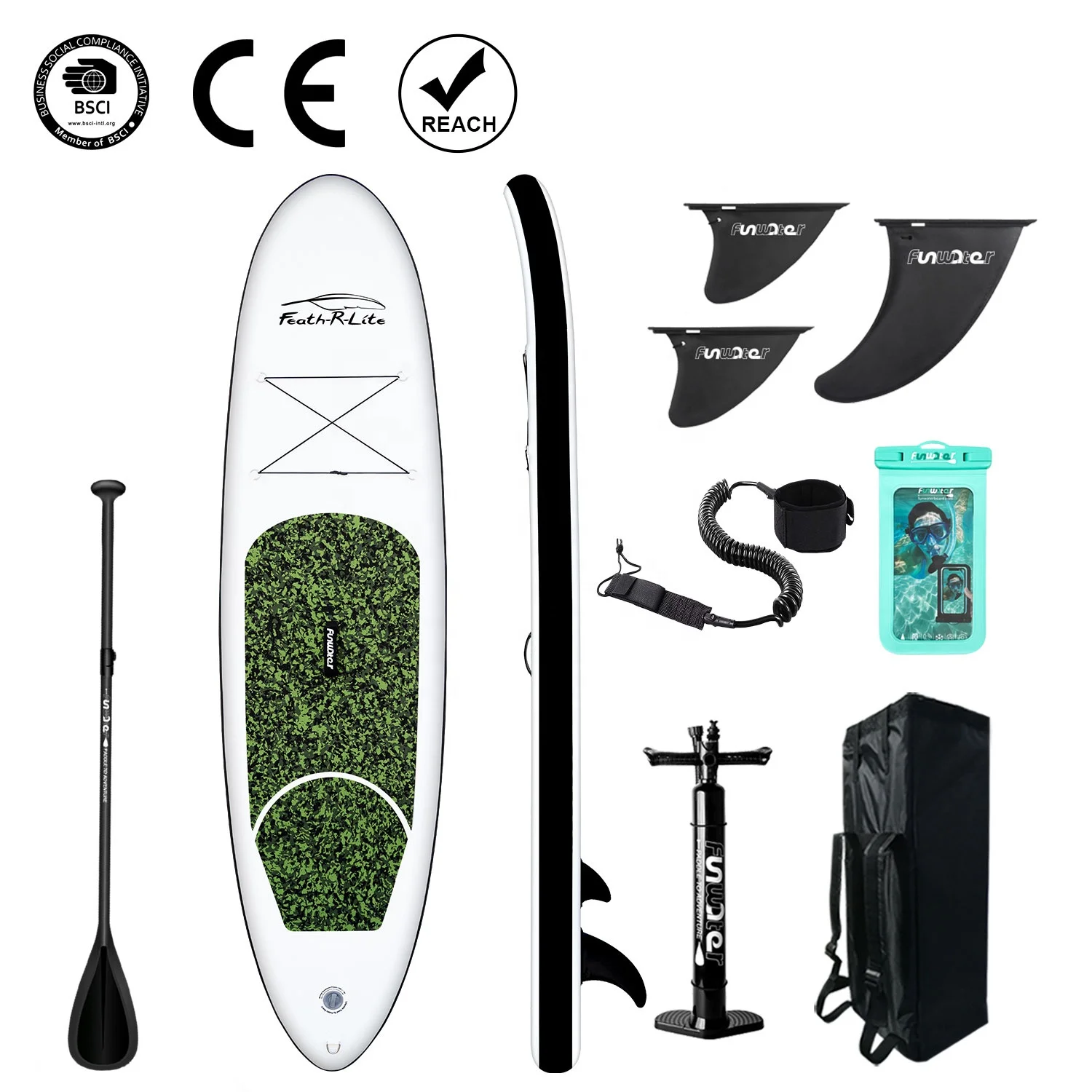 Customization logo UV printing SUP inflatable fishing sup long board surfboard big paddle surf for unisex