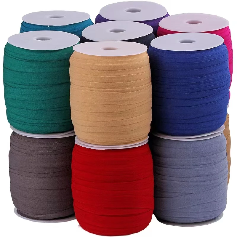 Factory Wholesale 15mm Elastic Bias Tape Binding Elastic Tape For Clothing Cotton Bias Binding