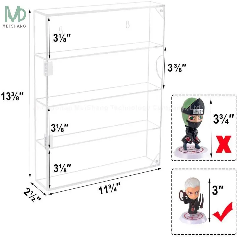 Wholesale RTS acrylic shadow display case wall shadow box for toys