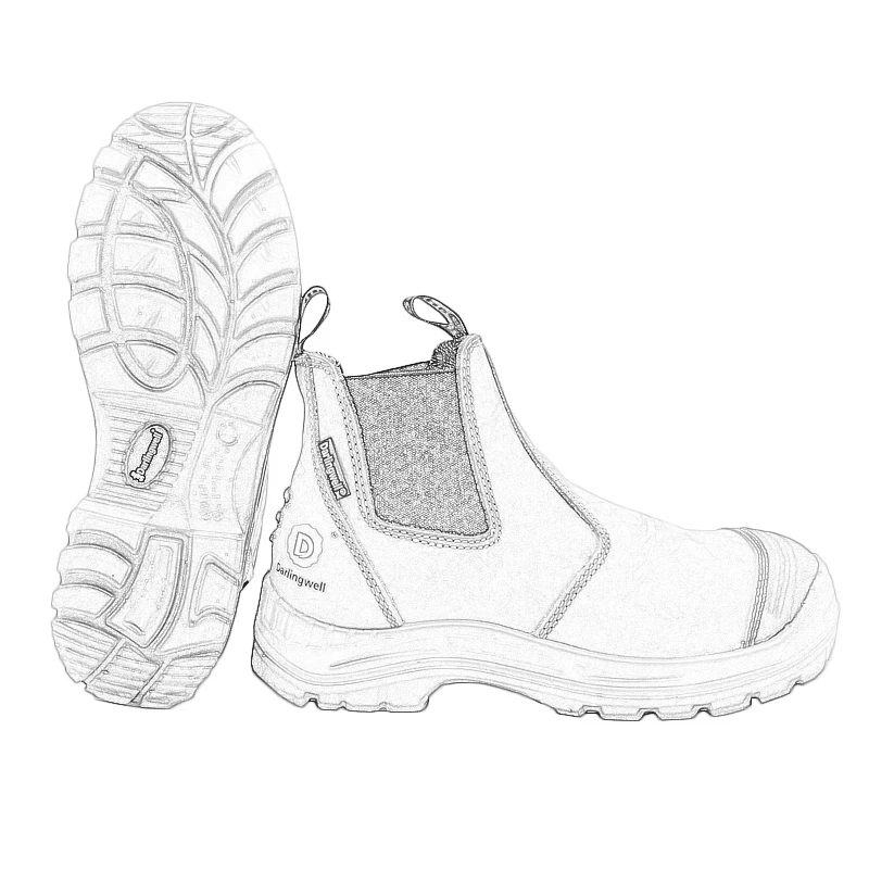 DARLINGWELL safety shoes industrial safety BOOTS with steel toe cap 6 inch Steel Toe, Slip On Safety Oiled Leather Shoes for man